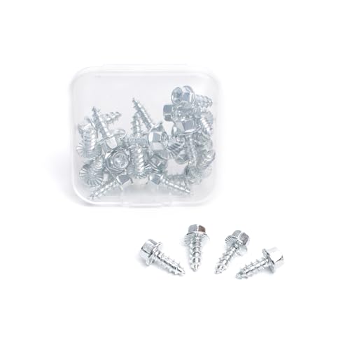 Steel Hex Head Boot Studs - 30 Pcs Traction Cleats for Rubber & Felt Soles