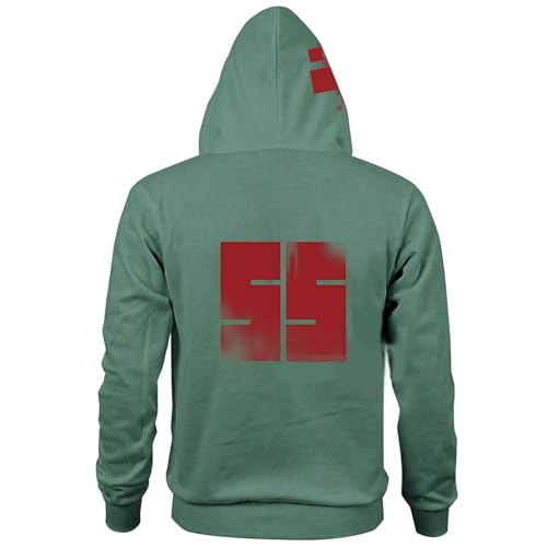 Nagito Komaeda Cosplay Jacket - 3D Print Hoodie Green, X-Large