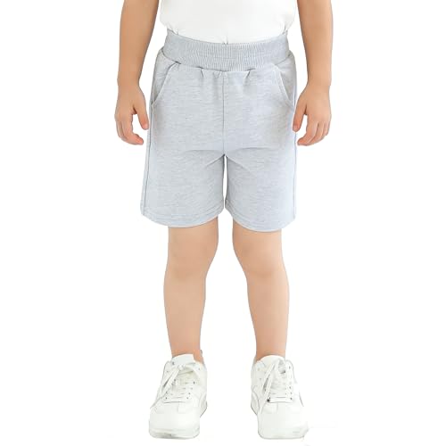 Kids Cotton Summer Shorts - Toddler Boys & Girls - Gray 4-5T