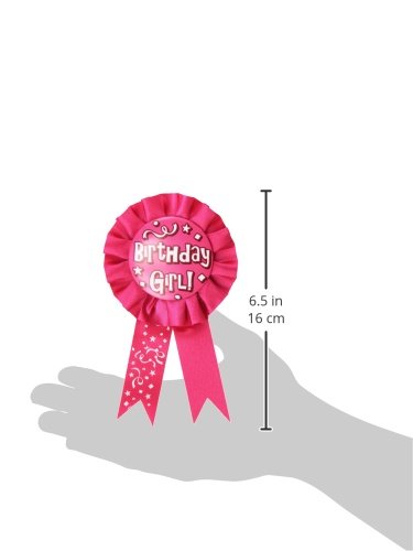 Birthday Girl Award Ribbon - 3.75" x 6.5" Satin Ribbon
