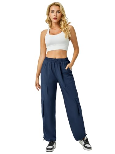 Women's Lightweight Water Resistant Cargo Pants with Drawstring