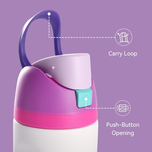 Ruzkq Purple Pink Replacement Lid for Owala 16oz-40oz Water Bottles, Leakproof & BPA-Free