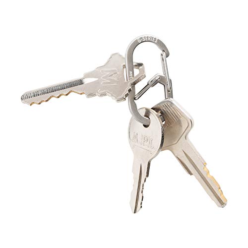 G-Series Dual Chamber Carabiner Keychain - Stainless Steel, Size #1, 2 Pack