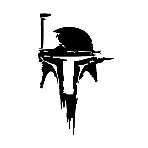 Boba Helmet Decal Vinyl Sticker | 3" x 6" | Durable Oracal 651