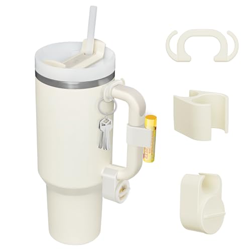40oz Tumbler Accessory Set - Key Holder, Jewelry & Chapstick Holder - Cream