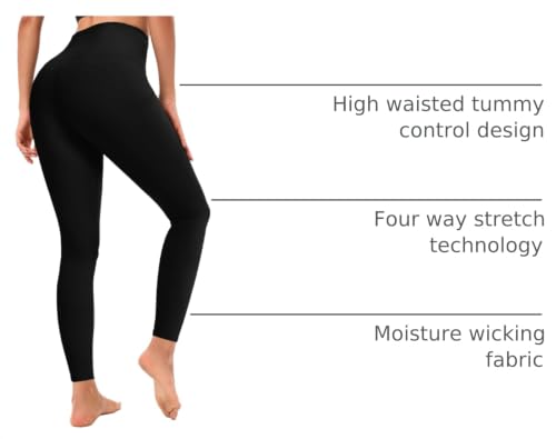 High Waist Capri Yoga Leggings with Pockets - Black, X-Large