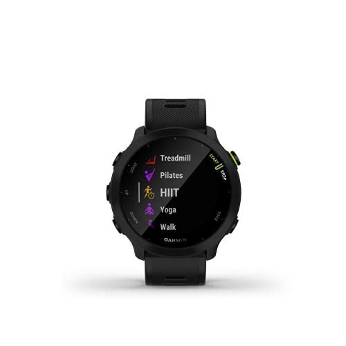 GPS Running Watch - Garmin Forerunner 55 with Daily Workouts - Black