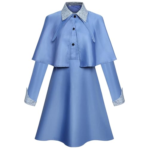 Blue Fleur Delacour Cosplay Dress with Hat & Cape - Small
