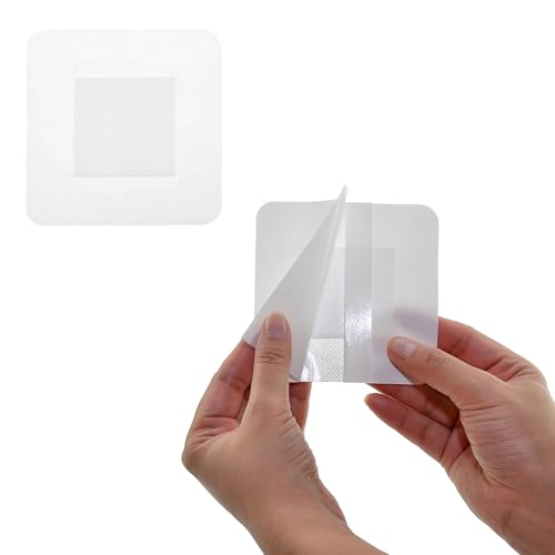 Dealmed 4x4 Inch Sterile Gauze Island Dressings - Pack of 150, Adhesive Border Wound Care