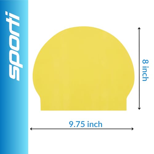Latex Swim Cap - Unisex Hair Protector with Anti-Slip Ribbing - White
