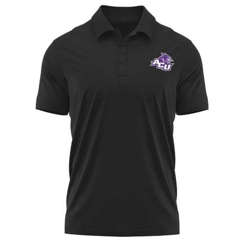 Men's Short Sleeve Polo Shirt - Black - Abilene Christian University