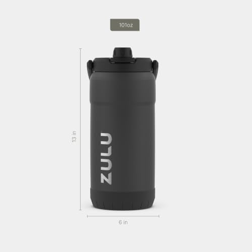 ZULU Goals 101oz Vacuum Insulated Stainless Steel Water Bottle - Black
