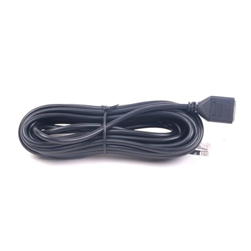 GRC-Y20 2.5M RJ12 6-Pin Microphone Extension Cable for Mobile Radios, 6.5ft
