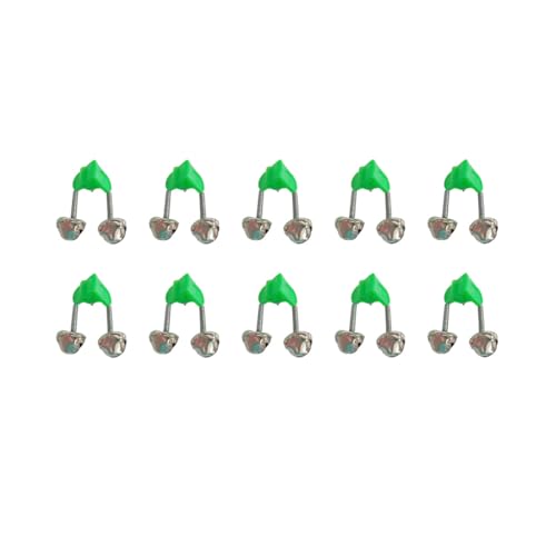 10-Pack Fishing Rod Alarm Bells - Clip-On Double Bell Bite Alert