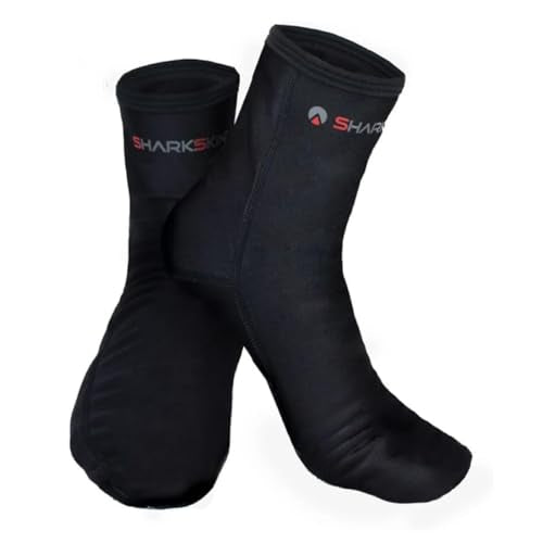 Sharkskin Chillproof Socks Large Black - Thermal & Moisture-Wicking Socks
