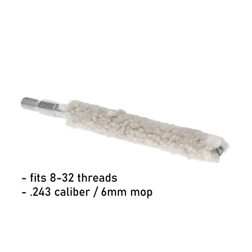 Cotton Bore Mop for Gun Maintenance - 243/6MM