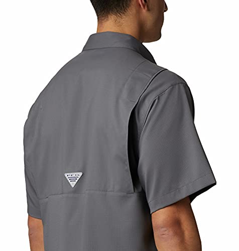 Columbia Men's PFG Tamiami II Short Sleeve Fishing Shirt 6X City Grey