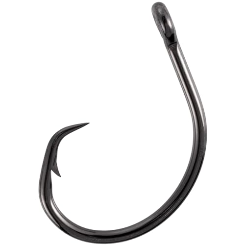 30 Pack Circle Hooks - 3X Strong In-Line Fishing Hooks #4 for Saltwater & Freshwater
