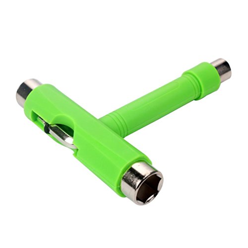 Portable Multi-Function Skateboard Tool with Screwdrivers - Green
