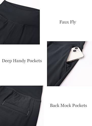 Wide Leg Yoga Pants for Women - High Waist Stretch - Charcoal, Small Long