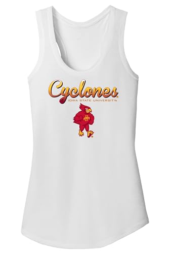 Iowa State Script Cyclones Tank Top for Women - Large White
