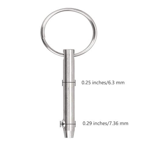 2 Pieces Marine 316 Stainless Steel Quick Release Pins - 1/4"
