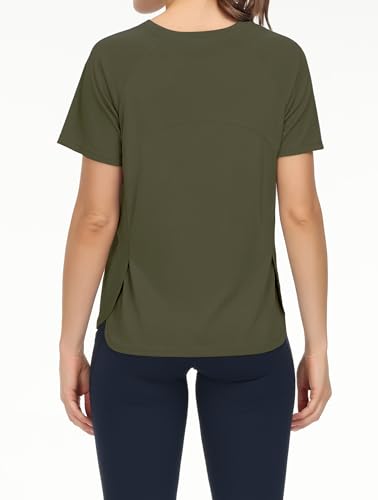 Women's Breathable Side Slits Athletic T-Shirt | Workout & Gym Top
