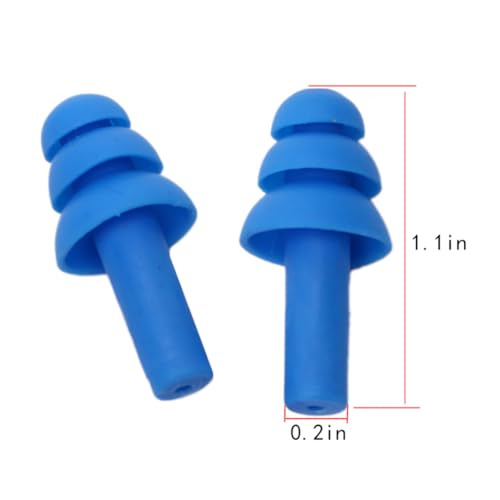 Reusable Silicone Swimming Earplugs - 6 Pair Waterproof Set