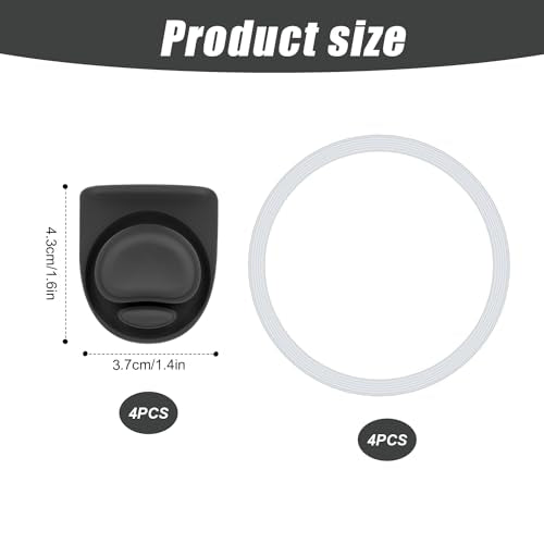 Water Bottle Stoppers & Seal Rings Set - 4pcs Gray for Owala