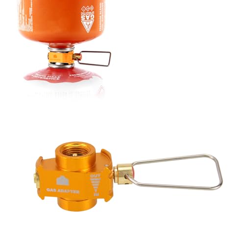 RULLINE Gold Basic Camping Gas Canister Refill Adapter - Compact, Durable