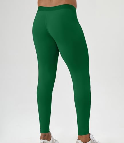 Men's Compression Pants Athletic Running Leggings - Kelly Green, Large