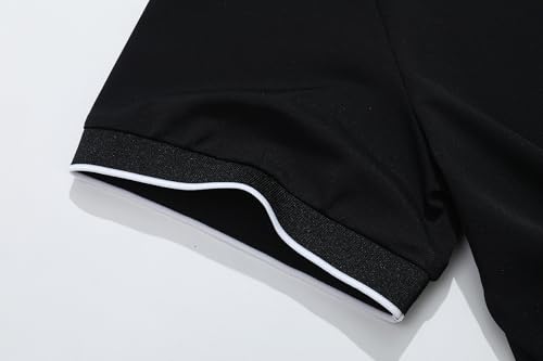 Men's Quick-Dry Active Polo Shirt - Black, Large