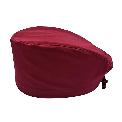 Women’s Red Working Scrub Cap - Adjustable, Lightweight & Washable