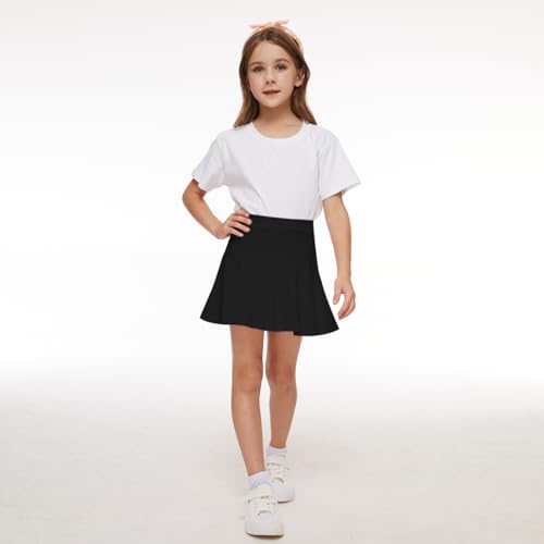 Neutocd Toddler Girl Skirts & Skorts 2-3T Black Elastic Pleated Casual Shorts