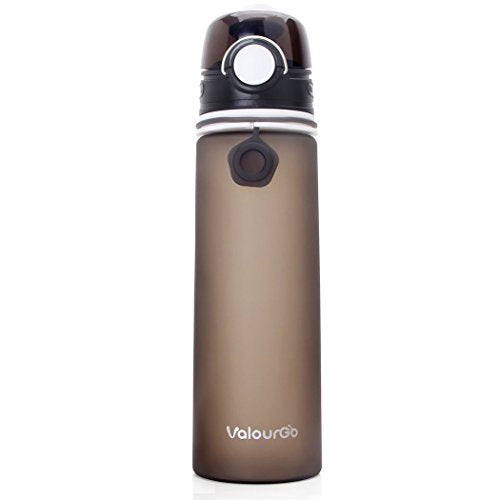 Valourgo Collapsible BPA-Free Water Bottle - Gray, 21 oz, Leakproof Silicone Flask