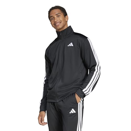 Men's Regular Fit 3-Stripes Track Jacket - Full Zip, Pockets