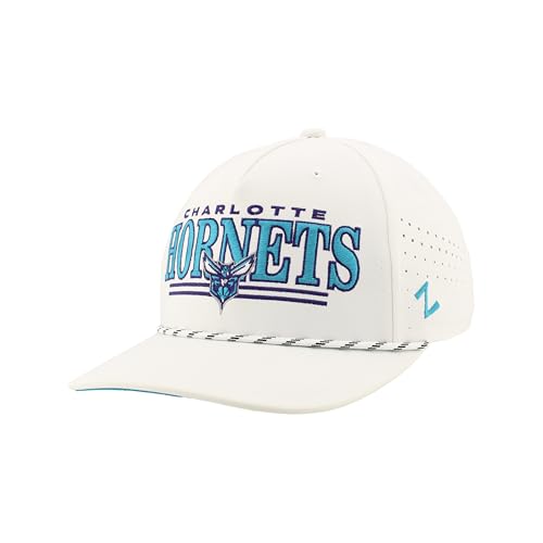 Charlotte Hornets Snapback Rope Hat - Adjustable White