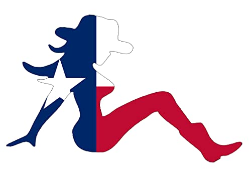 Texas Flag Cowgirl Cutout Sticker - High Quality Vinyl Decal