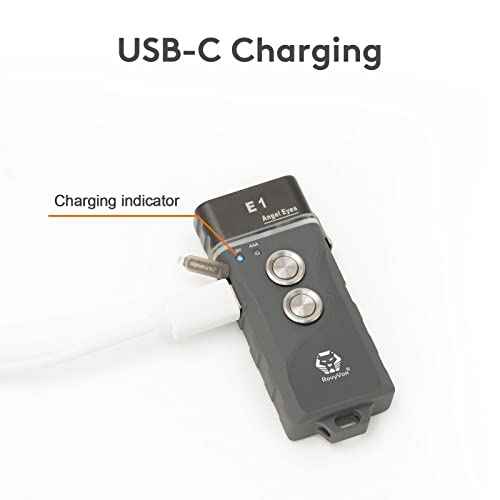 RovyVon E1 EDC Flashlight High Lumen Rechargeable, 700 Lumen Dual Power AAA Keychain Flashlights with Lockout Mode, Waterproof for Daily Use, Camping