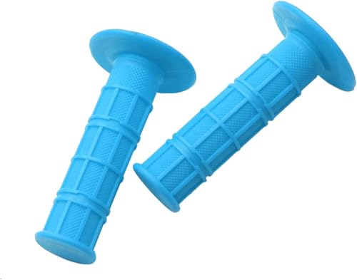 Blue Motorcycle Rubber Handlebar Grips 22mm 7/8" for Dirt Bikes ATV & Motocross