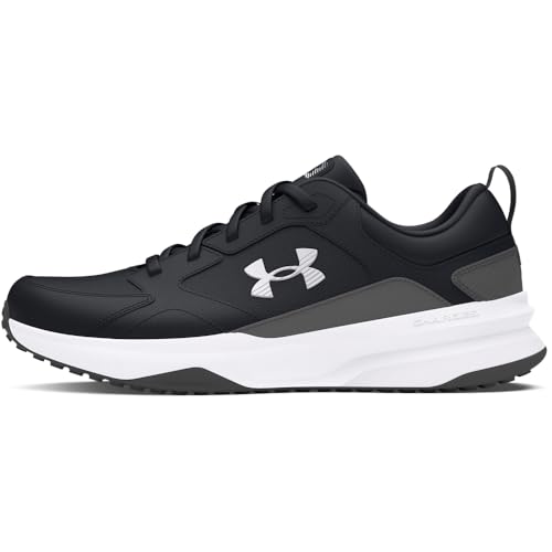Charged Edge Athletic Shoes for Men - Black/Castlerock/White, Size 10.5