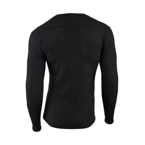 Carhartt Men's Force Midweight Waffle Base Layer Crewneck Top - Large Black