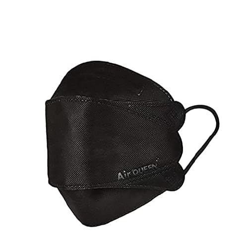 NU-SET Black AirQueen Nano Fiber Filter Face Safety Mask for Adult, Individually Packaged, Made in Korea