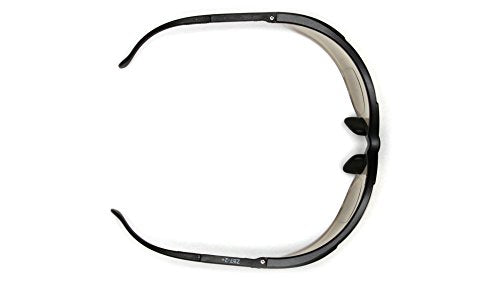 Pyramex Venture II Bifocal Safety Glasses Amber 2.5 Diopters with Clear Anti-Fog Lenses, Black Frame, One Size