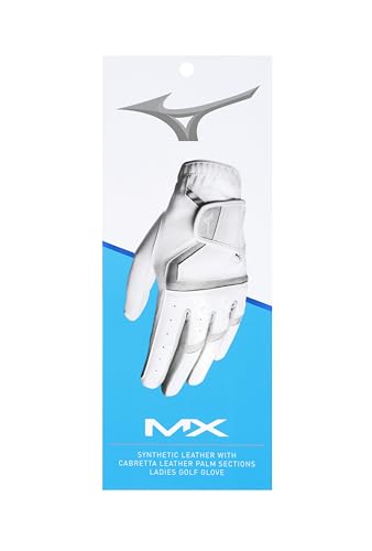Mizuno MX Left Hand Golf Glove Small White for Right-Handed Player