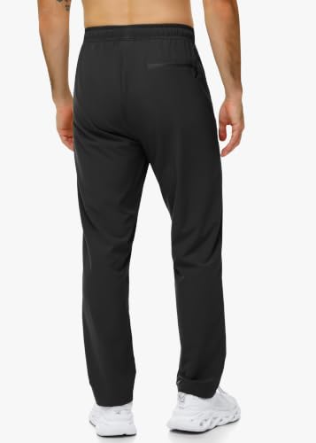 Men's Lightweight Quick Dry Hiking Pants with Zipper Pockets - X-Large Black Nakvoc