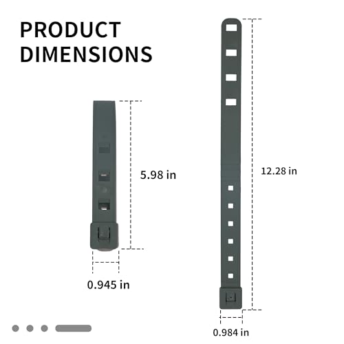 Tactical MOLLE Malice Clips - Durable Straps & Attachments (Long-RG, 4 Pack)