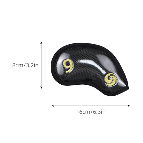 Leather Golf Iron Head Covers - Set of 10/12 - Embroidered Number Tags