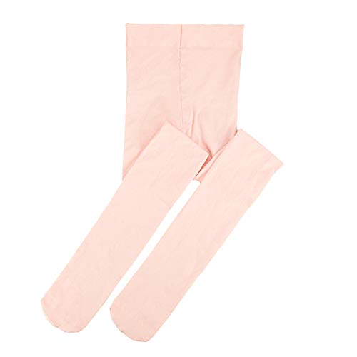 Girls Ballet Dance Tights - Footed High Waist Opaque - 4-6 Years Ballet Pink