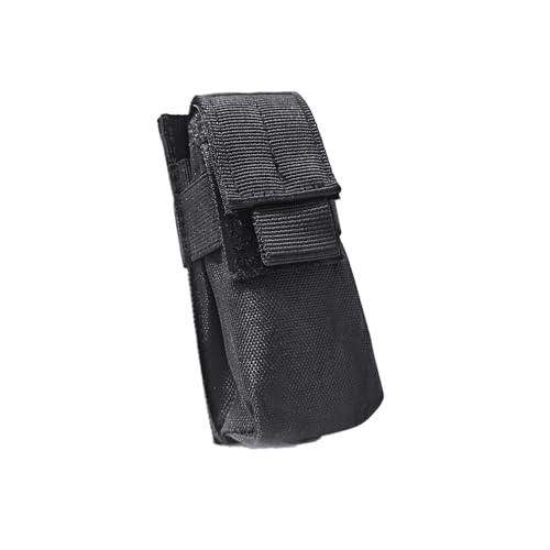 Molle Flashlight Pouch - Portable 4.6 Inch Waist Pack - Black